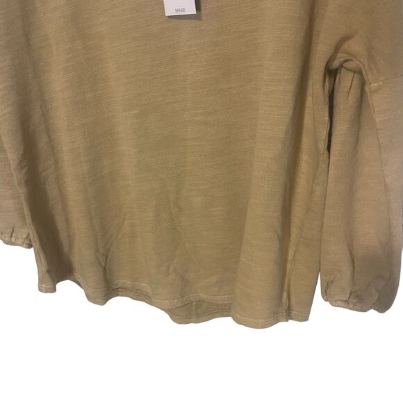 Pure Jill NWT Women Small Tan Light Cork Round Neck Lightweight Sweater - Picture 3 of 10